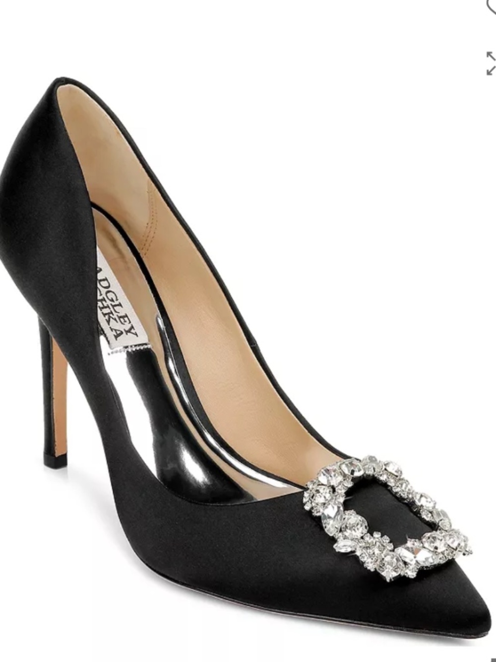 Badgley Mischka Cher Crystal Buckle Pumps